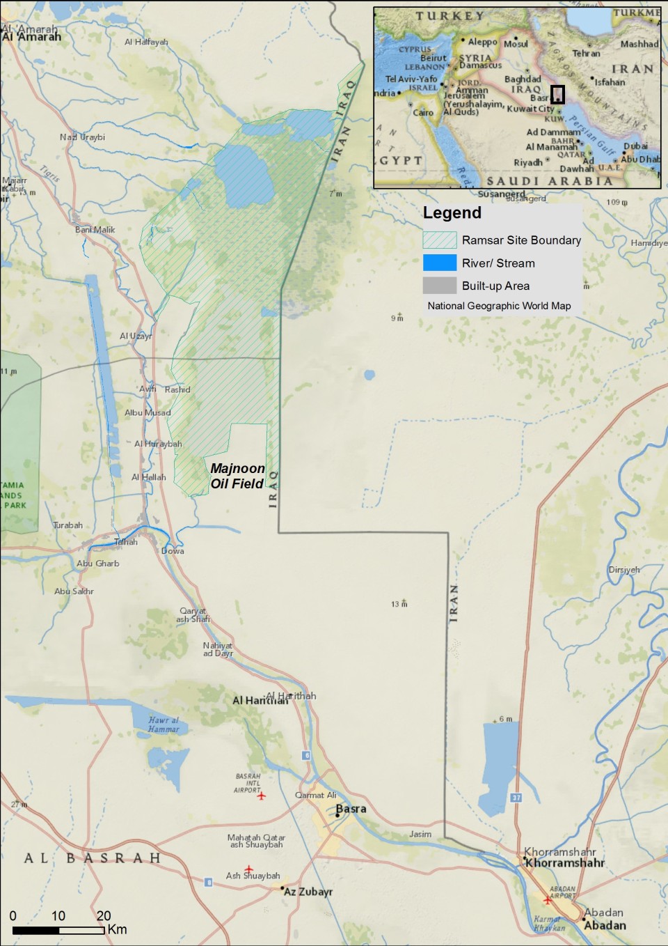 Map of the marshes