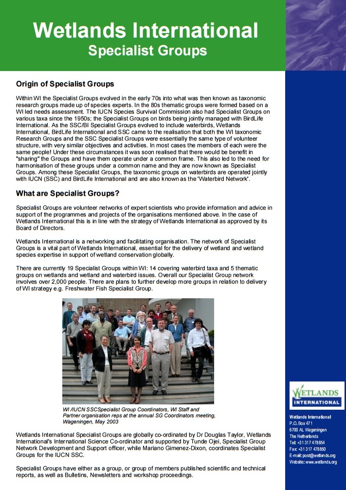 2016 07 20 13 18 34 Factsheet About Specialist Groups Wetlands