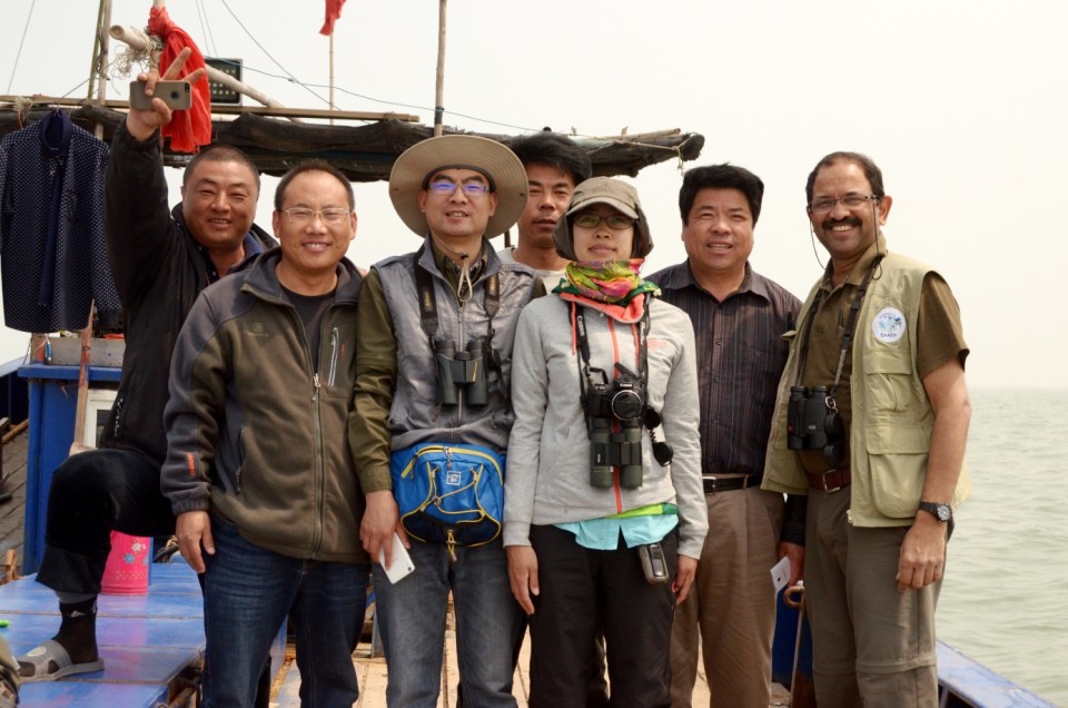 With the team on the boat survey