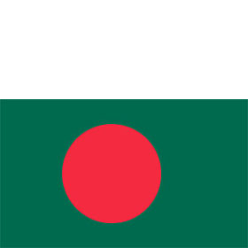 The national flag of Bangladesh